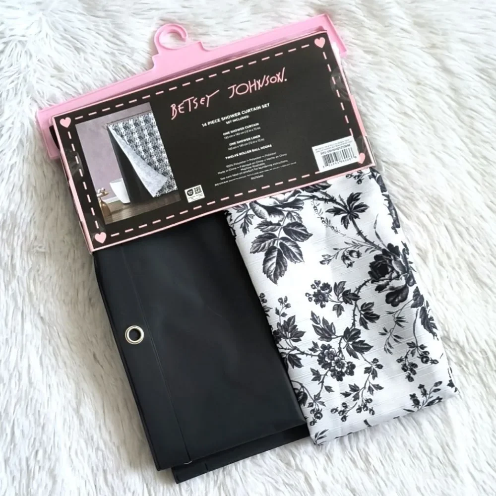 Betsey Johnson 14 Piece Floral Shower Curtain Set